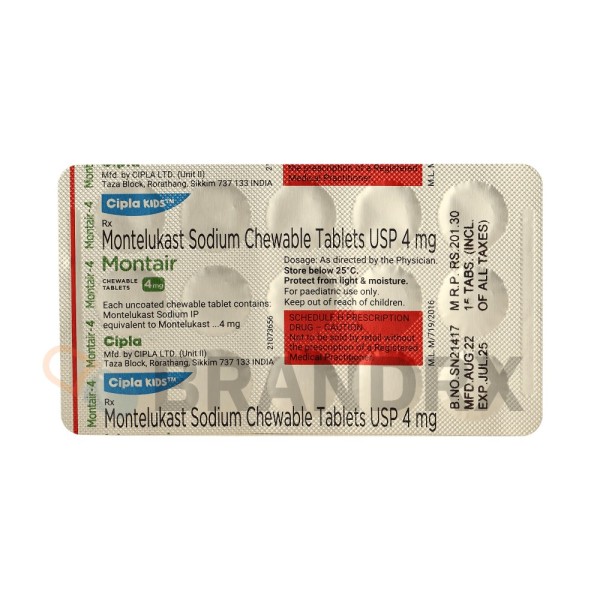 Montair Chewable 4 mg Cipla